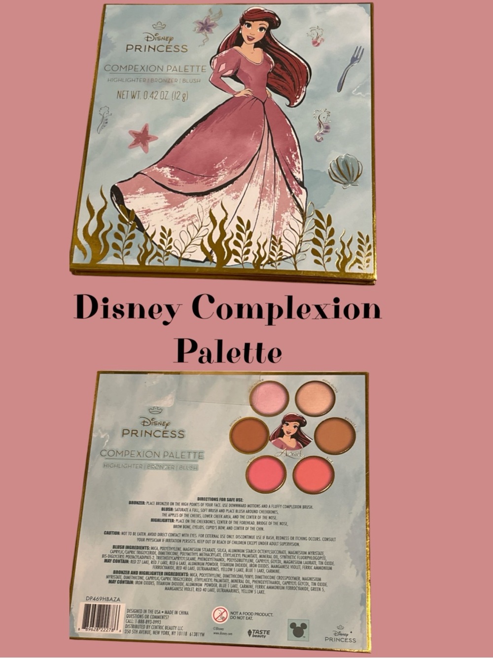 New Disney Princess Complexion Palette - Pink Highlighter, Bronzer & Blush